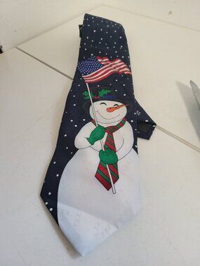 Vintage Snowman American Tie